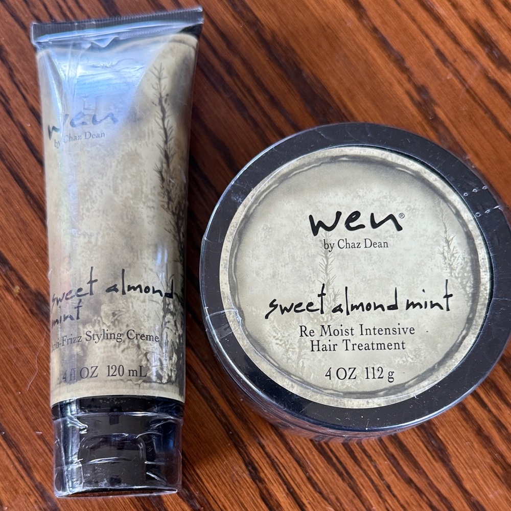 WEN Sweet Almond Mint Hair Care Set - Black and Cream